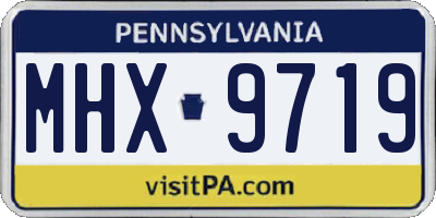 PA license plate MHX9719