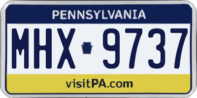 PA license plate MHX9737