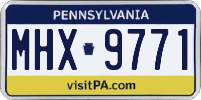 PA license plate MHX9771