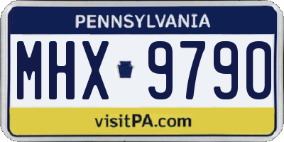 PA license plate MHX9790