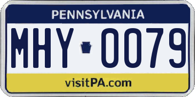 PA license plate MHY0079