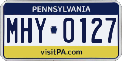 PA license plate MHY0127