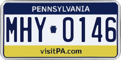 PA license plate MHY0146