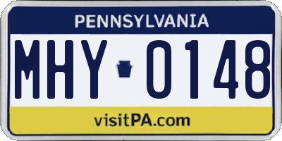 PA license plate MHY0148