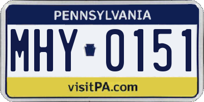 PA license plate MHY0151