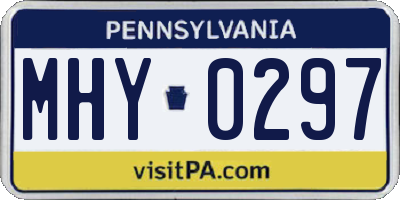 PA license plate MHY0297