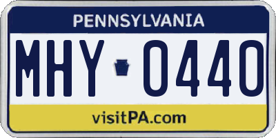 PA license plate MHY0440