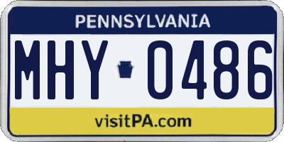 PA license plate MHY0486