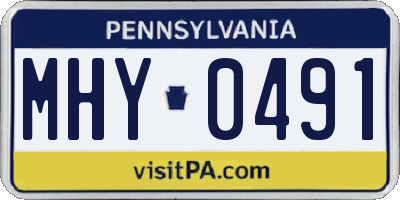 PA license plate MHY0491