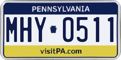 PA license plate MHY0511