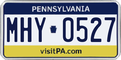 PA license plate MHY0527