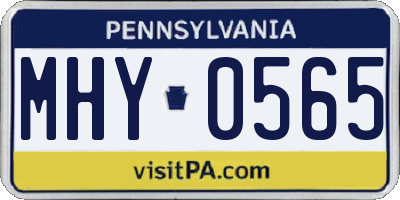 PA license plate MHY0565