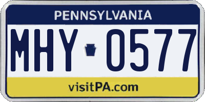 PA license plate MHY0577