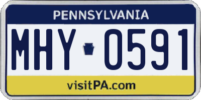 PA license plate MHY0591