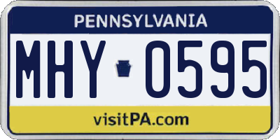 PA license plate MHY0595