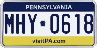PA license plate MHY0618