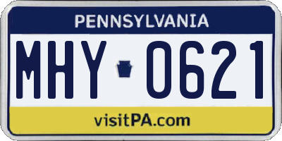 PA license plate MHY0621