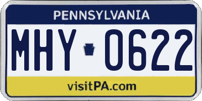 PA license plate MHY0622