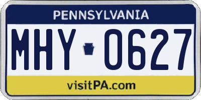 PA license plate MHY0627
