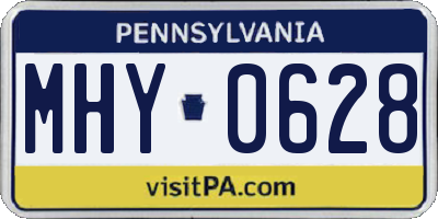 PA license plate MHY0628