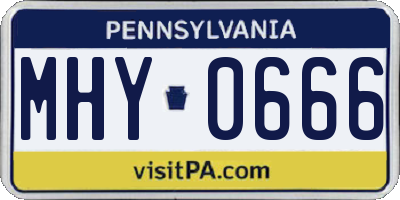 PA license plate MHY0666