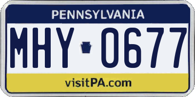 PA license plate MHY0677