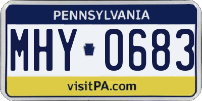 PA license plate MHY0683