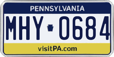 PA license plate MHY0684