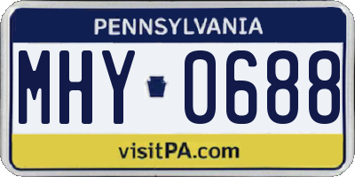 PA license plate MHY0688