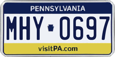 PA license plate MHY0697