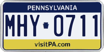 PA license plate MHY0711