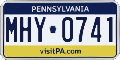 PA license plate MHY0741