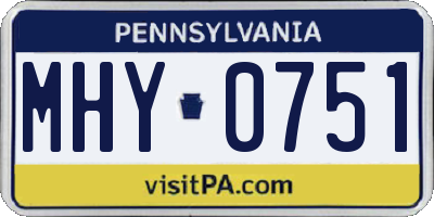 PA license plate MHY0751