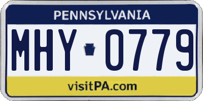 PA license plate MHY0779