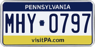 PA license plate MHY0797