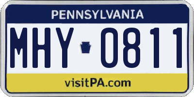 PA license plate MHY0811