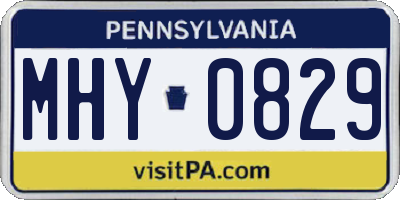 PA license plate MHY0829