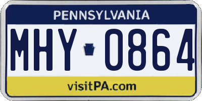 PA license plate MHY0864