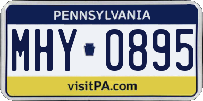 PA license plate MHY0895