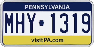 PA license plate MHY1319
