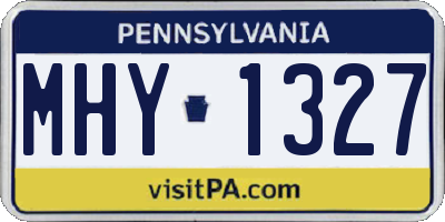 PA license plate MHY1327