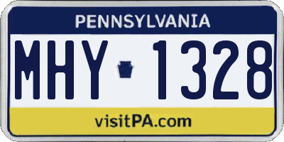 PA license plate MHY1328