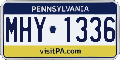 PA license plate MHY1336