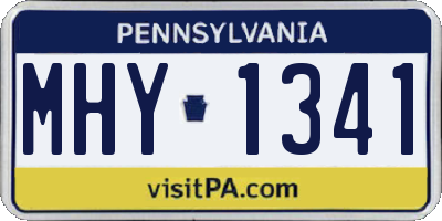 PA license plate MHY1341