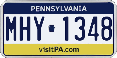 PA license plate MHY1348