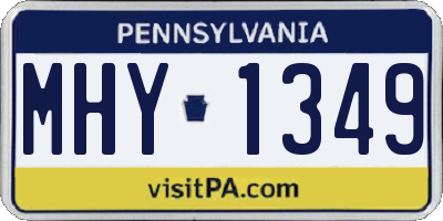 PA license plate MHY1349