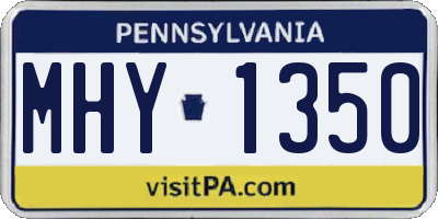 PA license plate MHY1350