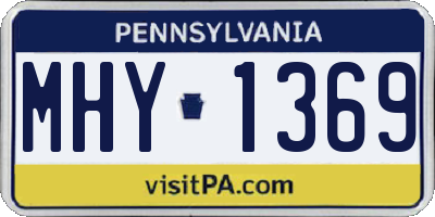 PA license plate MHY1369