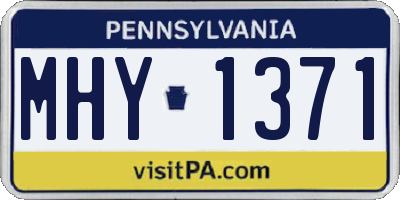 PA license plate MHY1371