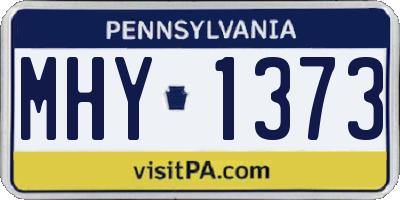 PA license plate MHY1373